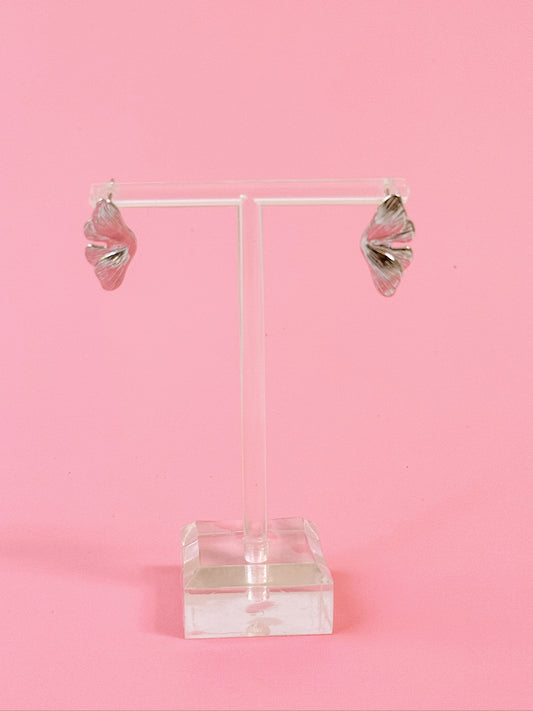 Silver Butterfly Wings Studs