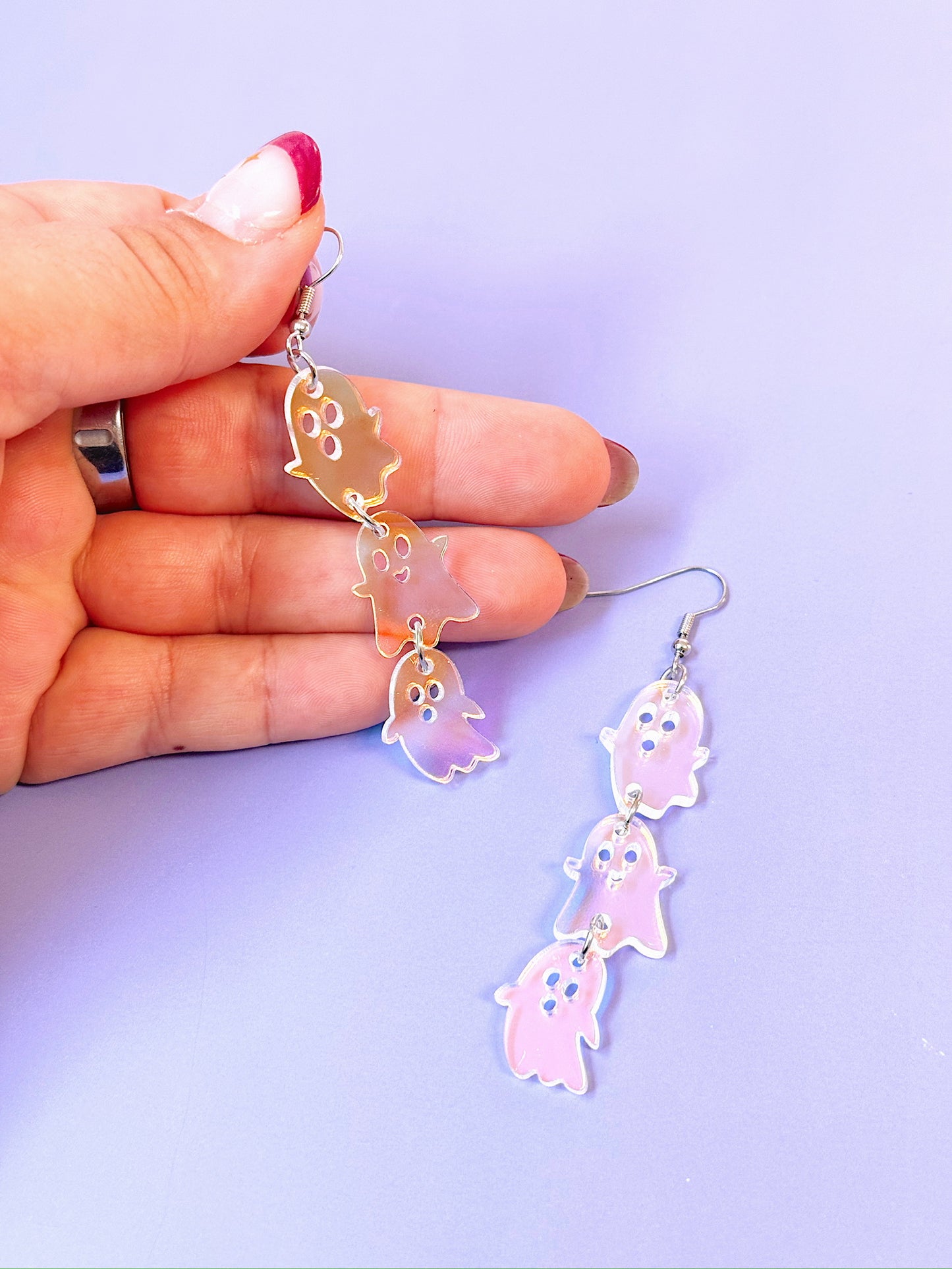 Iridescent Ghost Dangles