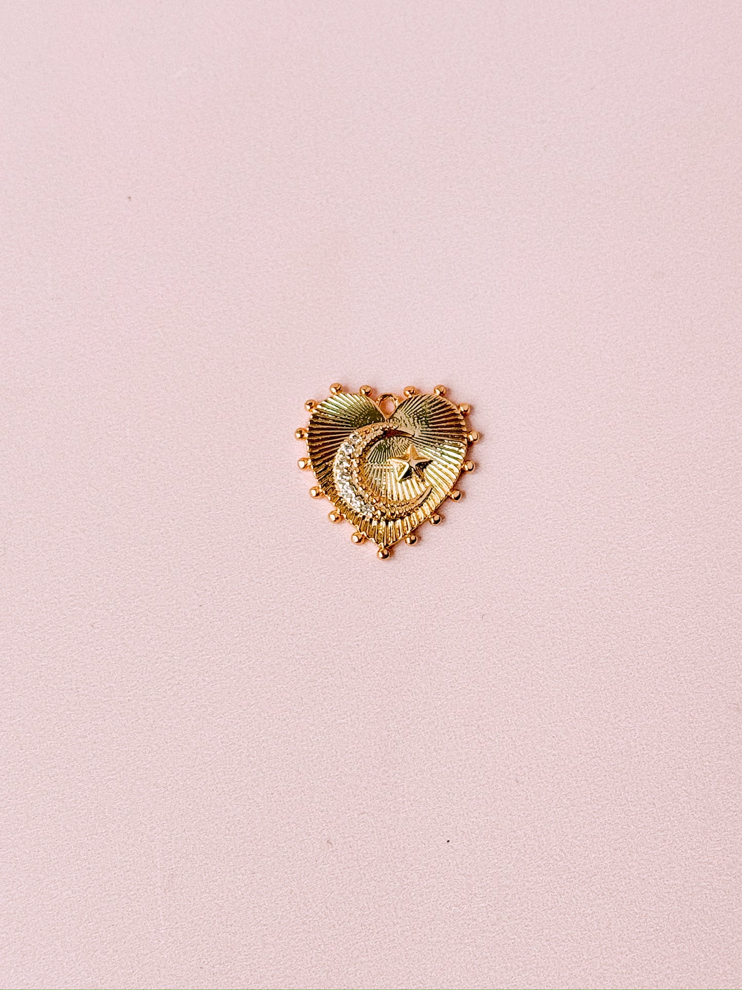 Love Burst Gold Moon & Star Charm
