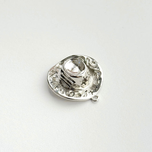 Large Cowboy Hat Charm (Gold + Silver)