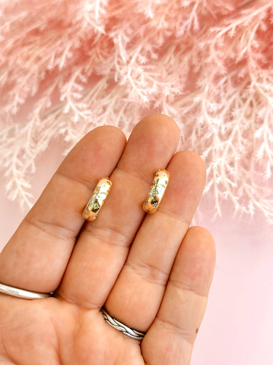 Bejeweled Chunky Hoops (Gold + Silver)