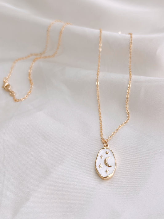 New Moon Gold-Plated Pendant Necklace