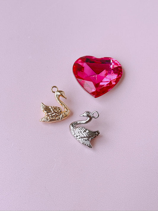 Swan Charm (Gold + Silver)