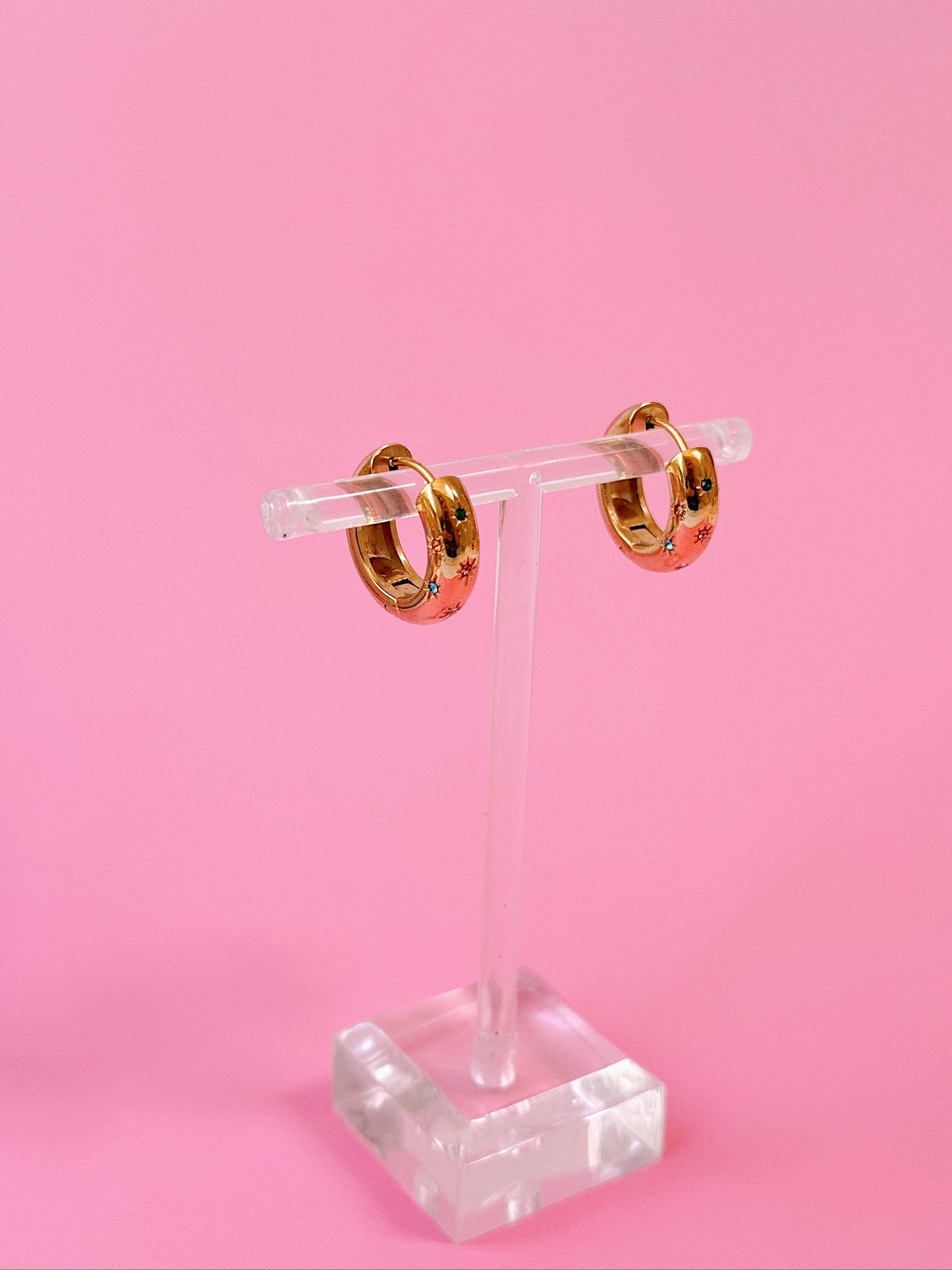 Gemstoned Hoops