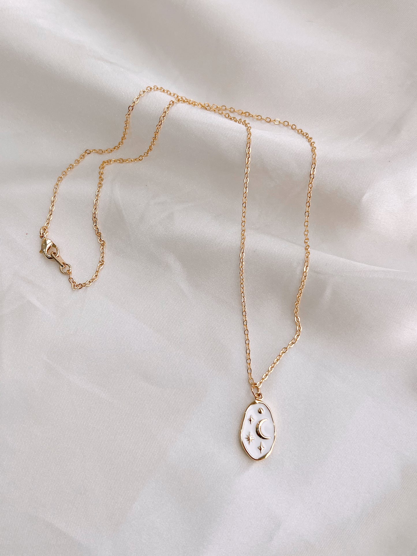 New Moon Gold-Plated Pendant Necklace