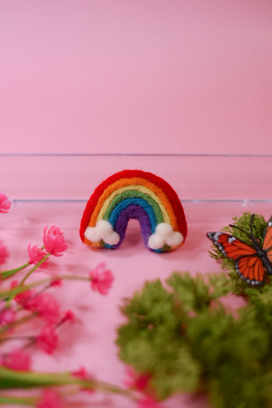 Rainbow Felt Car Vent Clip