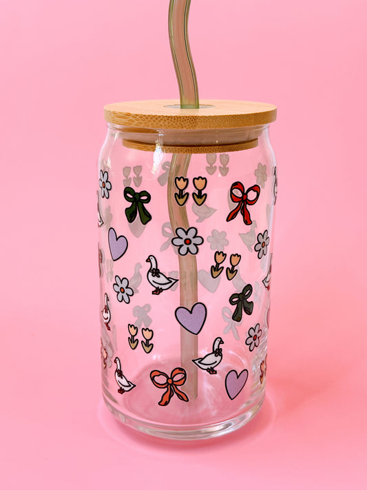 Silly Goose Glass Cup