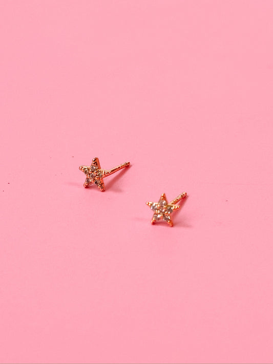 Sparkle CZ Star Studs