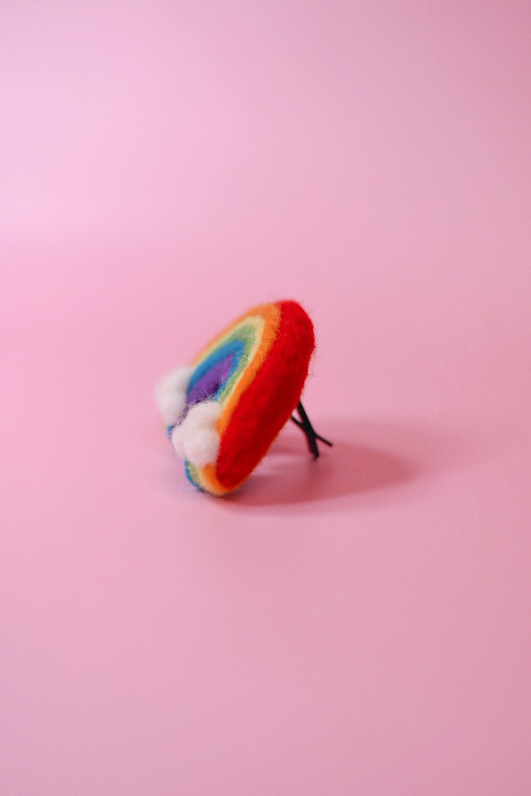Rainbow Felt Car Vent Clip