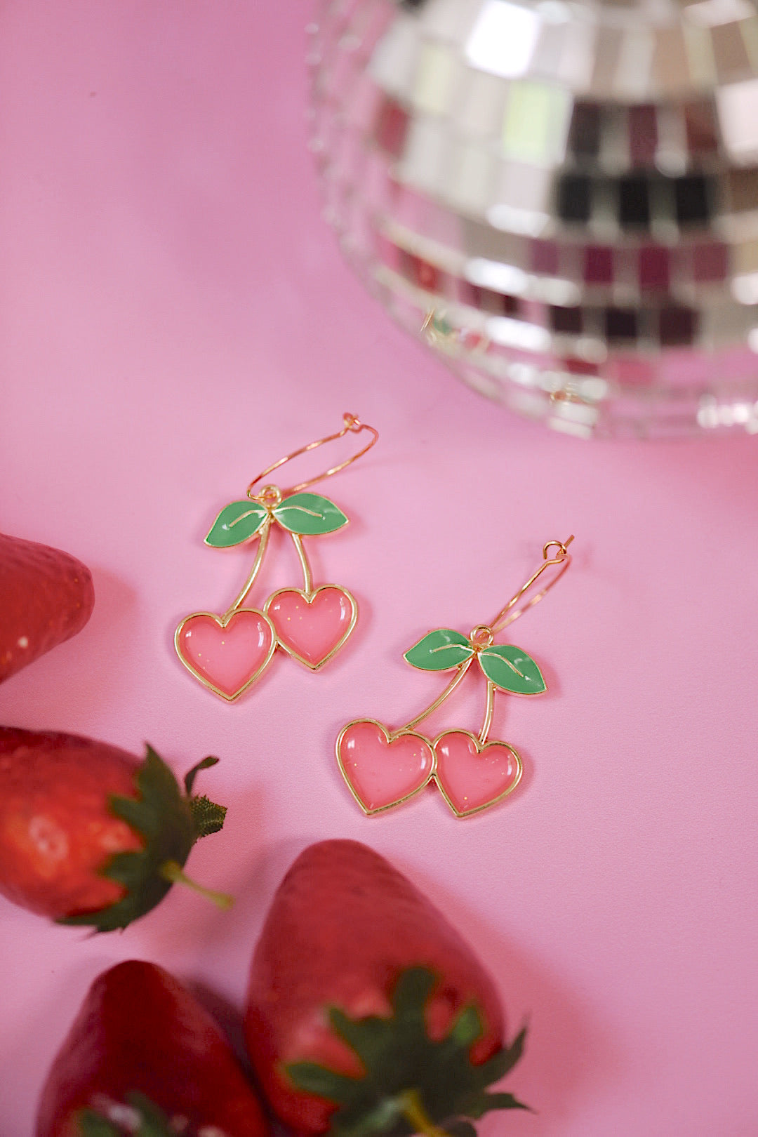 Cherry Heart Hoops (2 Color Options)