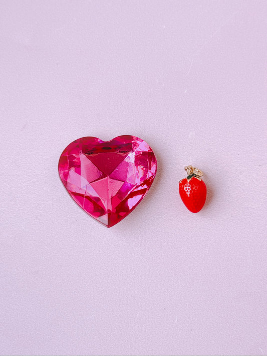 Realistic Strawberry Gold Charm