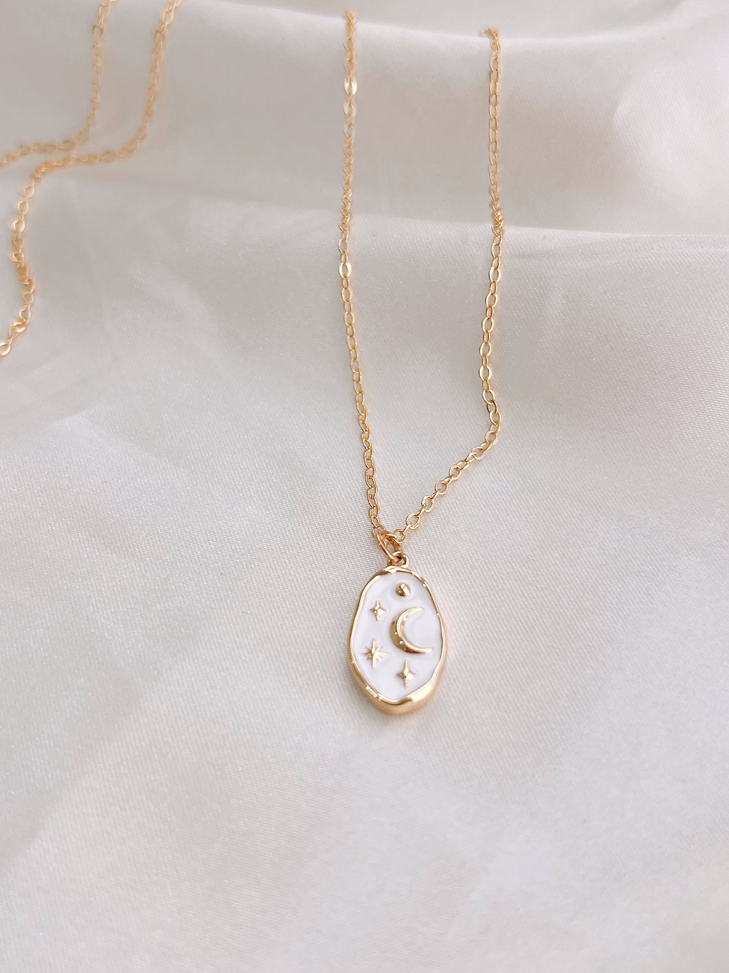 New Moon Gold-Plated Pendant Necklace
