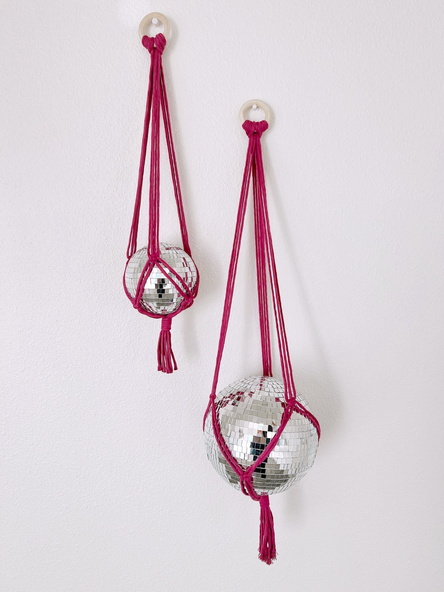 Disco Ball Hangers - Fuschia