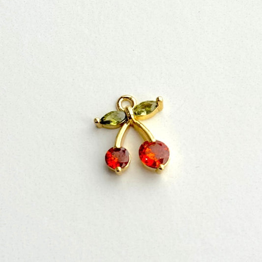 Cherries Gold Charm