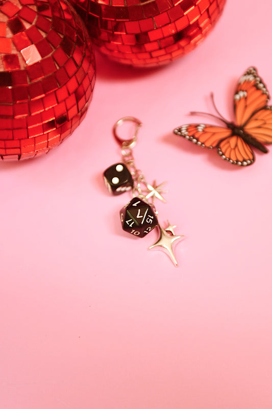Gamer Girl Silver Keychain