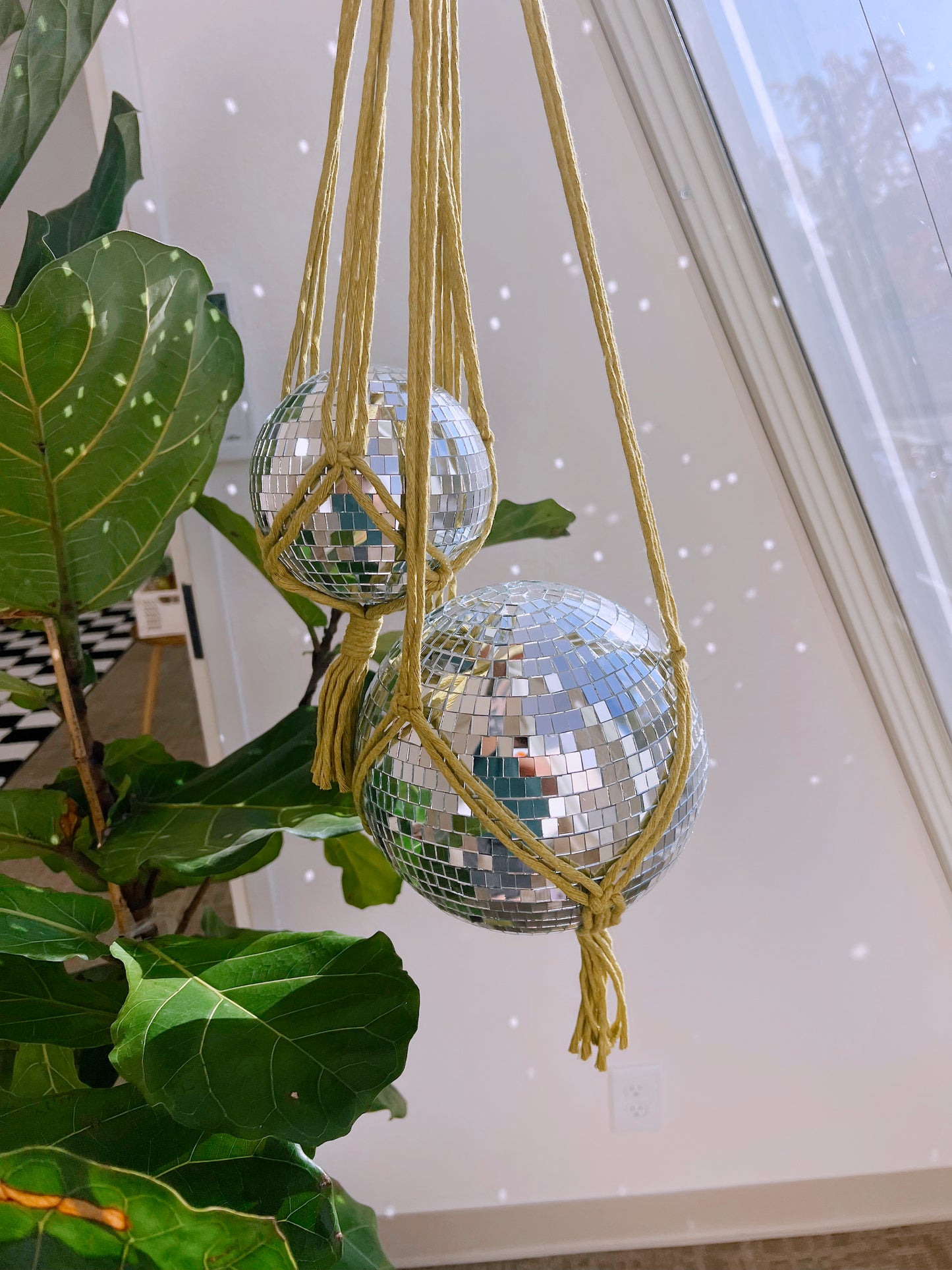 Disco Ball Hangers - Chartreuse