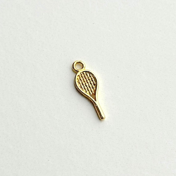 Tennis Racket Gold Charm