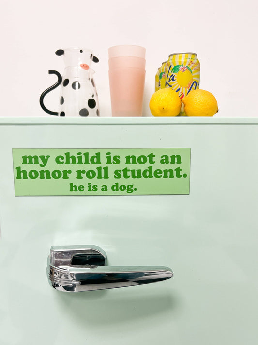 Honor Roll Dog Car Magnet - Green/Boy