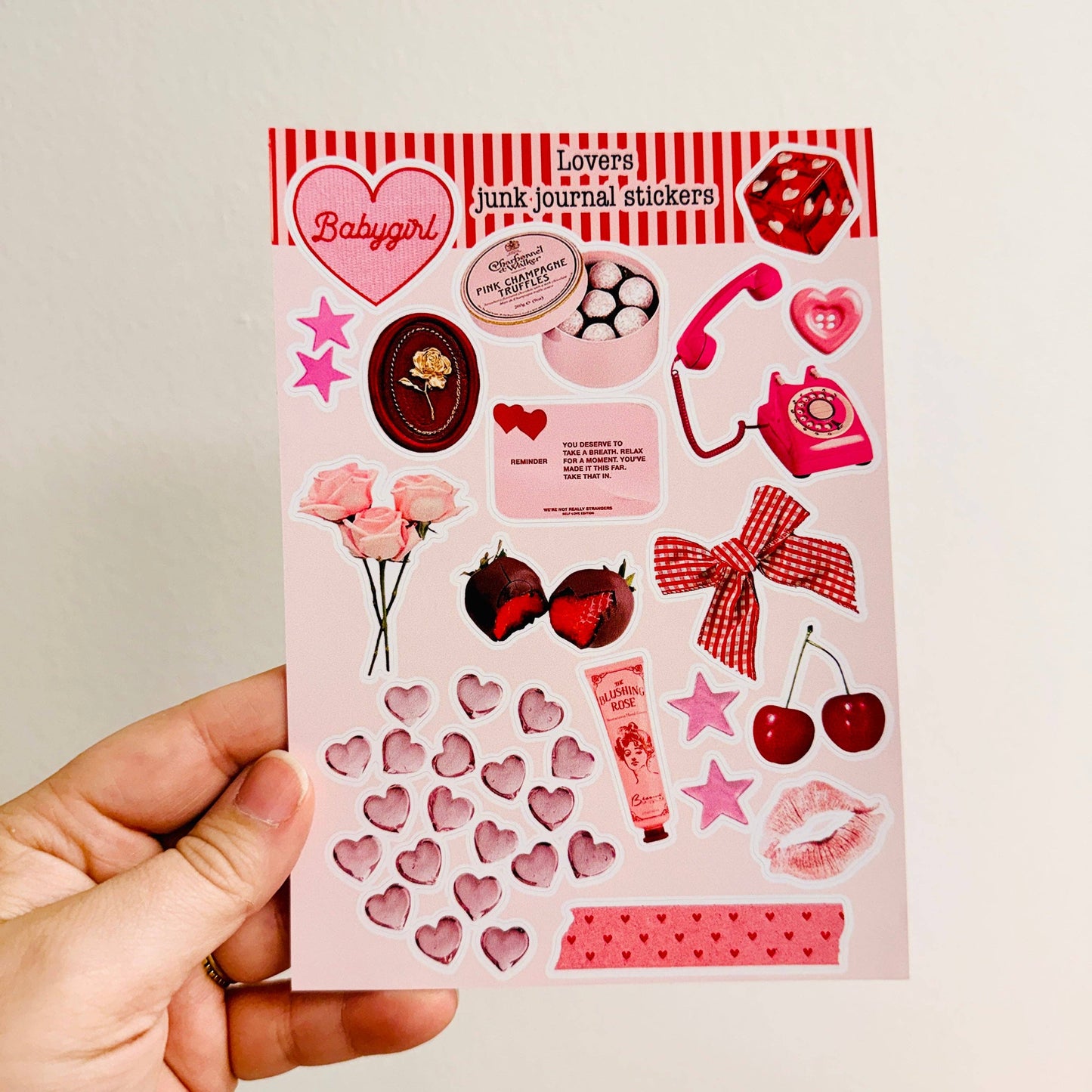 Junk Journal Stickers - Lovers