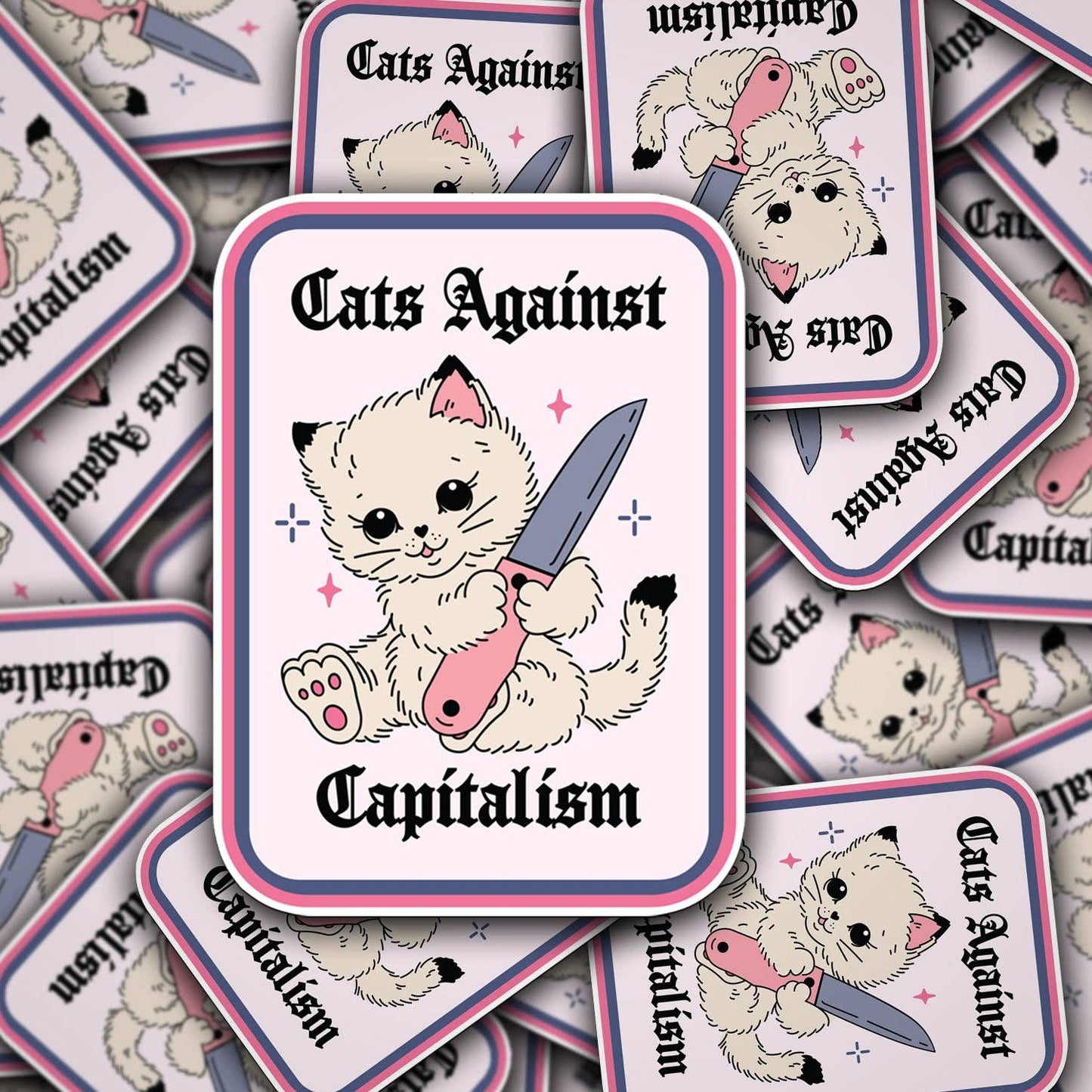 Cats Against Capitalism Sticker