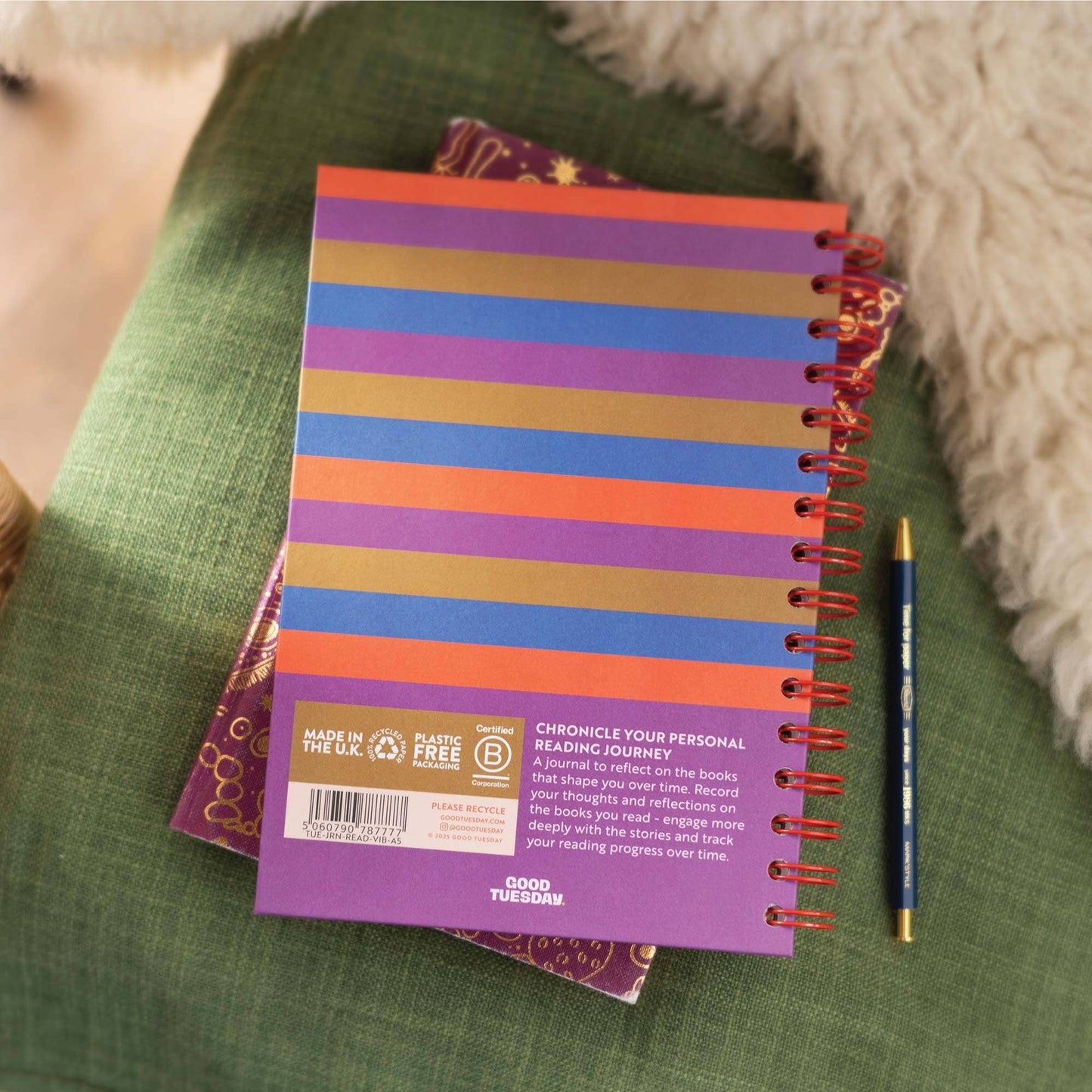 Book Vibe Hardcover Reading Journal