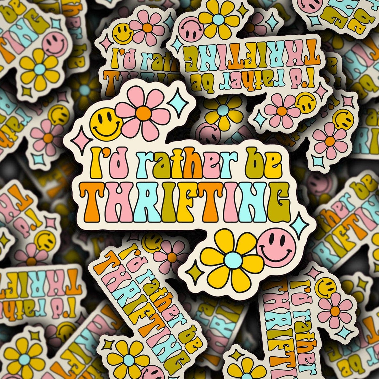 I'd Rather Be Thrifting Sticker