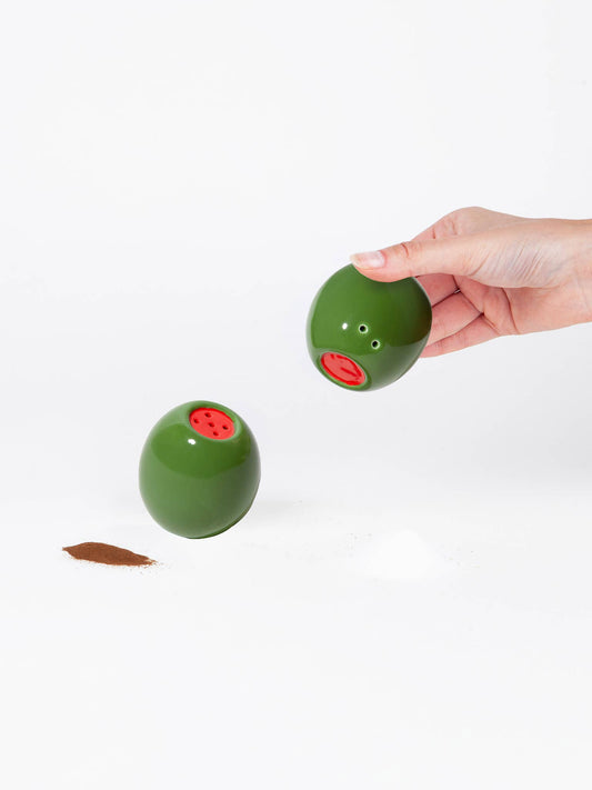 Olive Salt & Pepper Shakers