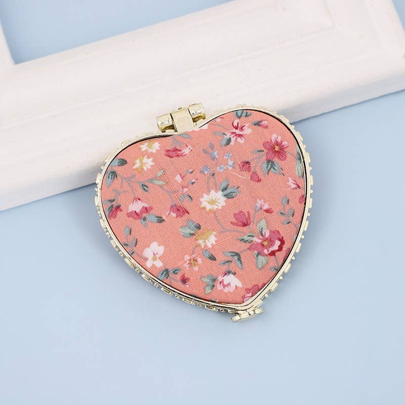 Vintage Heart Compact Mirror