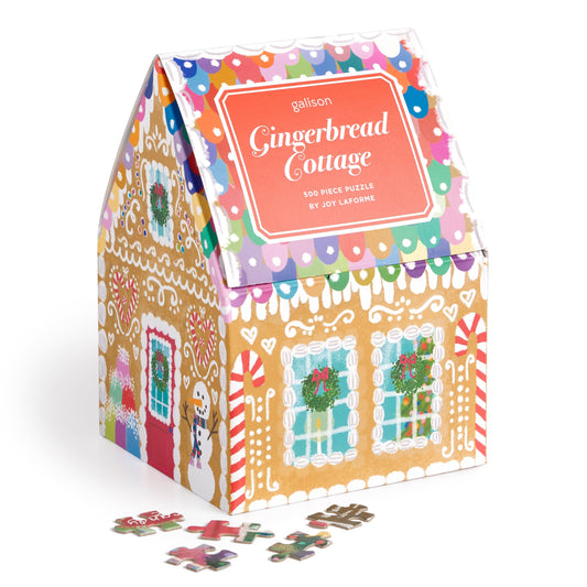 Joy Laforme Gingerbread Cottage 500 Piece Puzzle