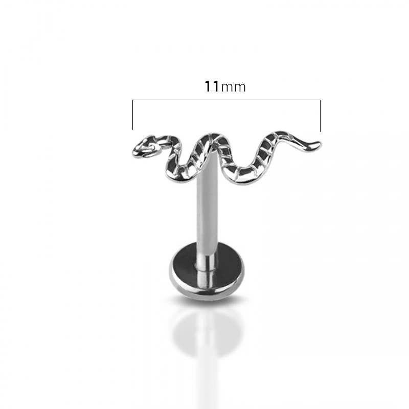 Tiny Snake Flat-Back Stud