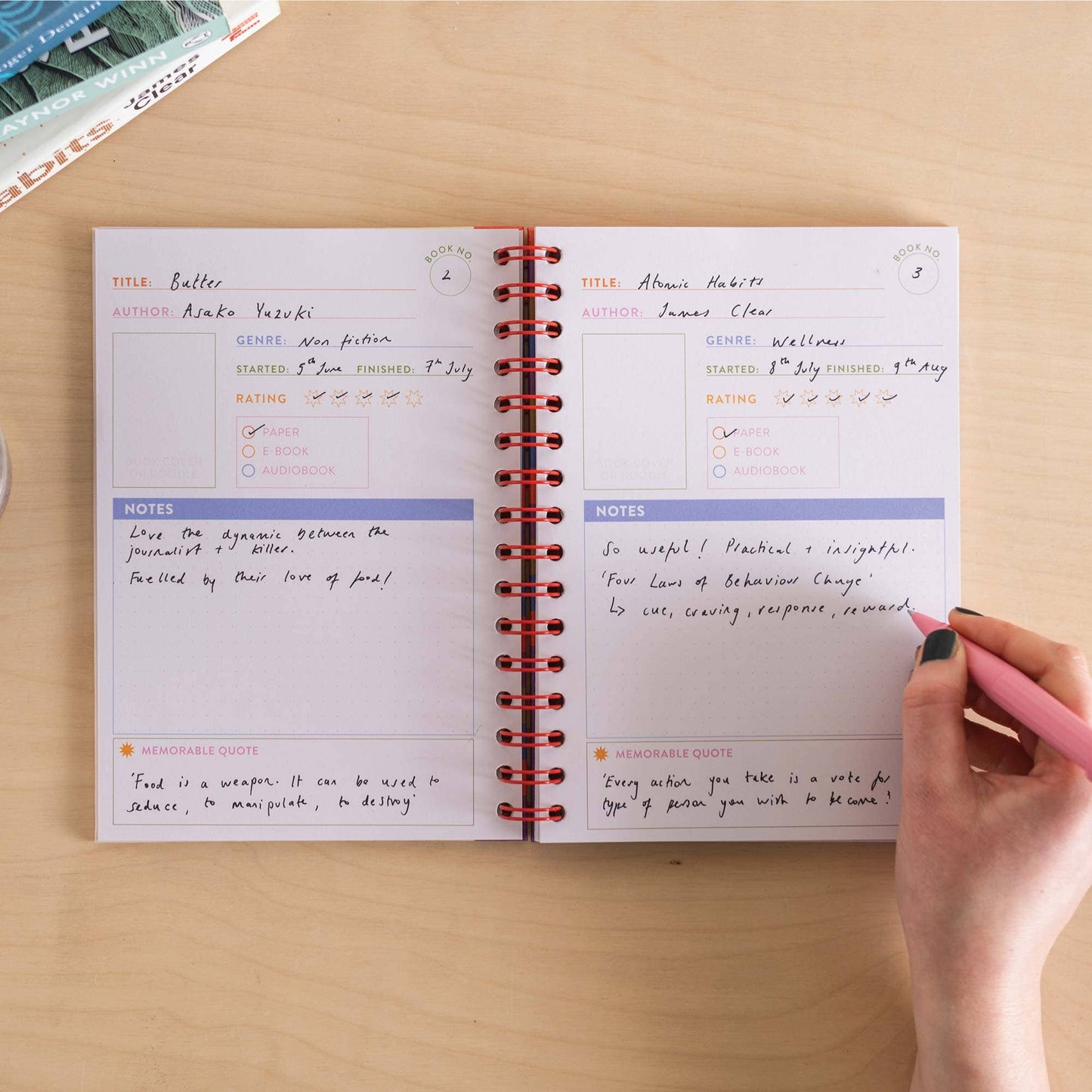 Book Vibe Hardcover Reading Journal