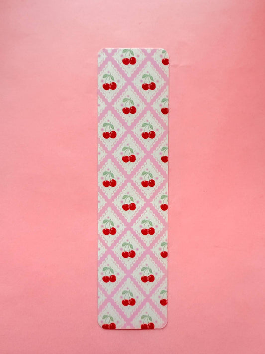 Cherry Stamps Paper Bookmark