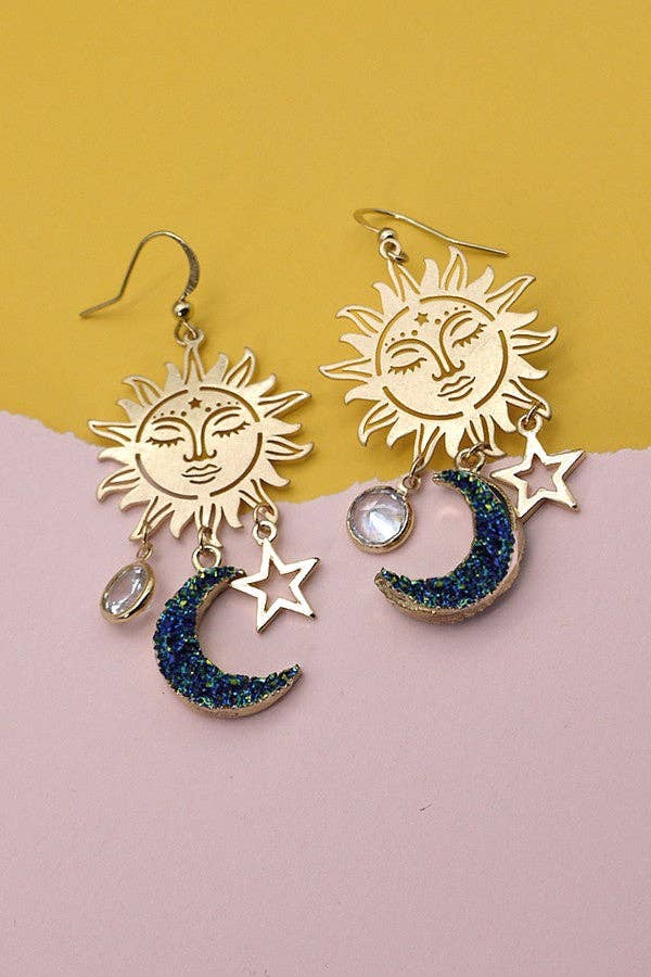 Celeste Druzy Dangles