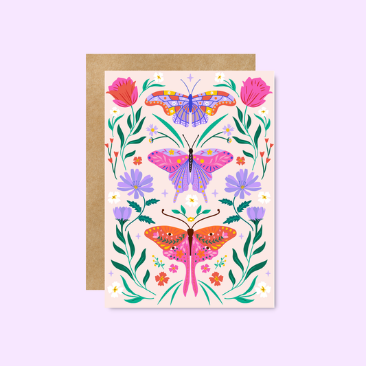 Botanical Moth Greeting Card