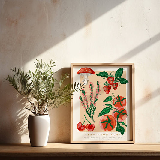 "Vermilion Ruby - scientific" Art Print