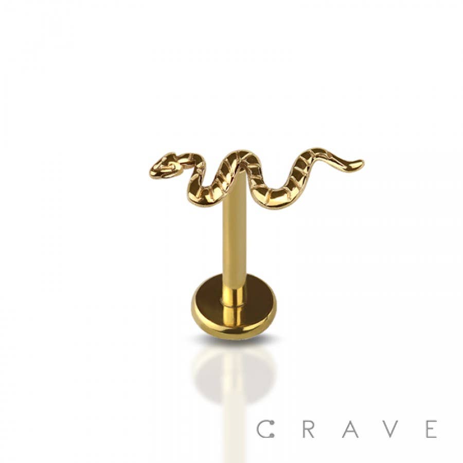 Tiny Snake Flat-Back Stud