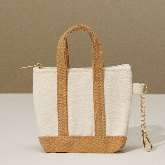 Mini Cotton Tote Keychain
