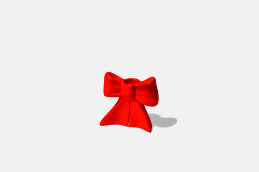 Red Bow Candle Holder - Small