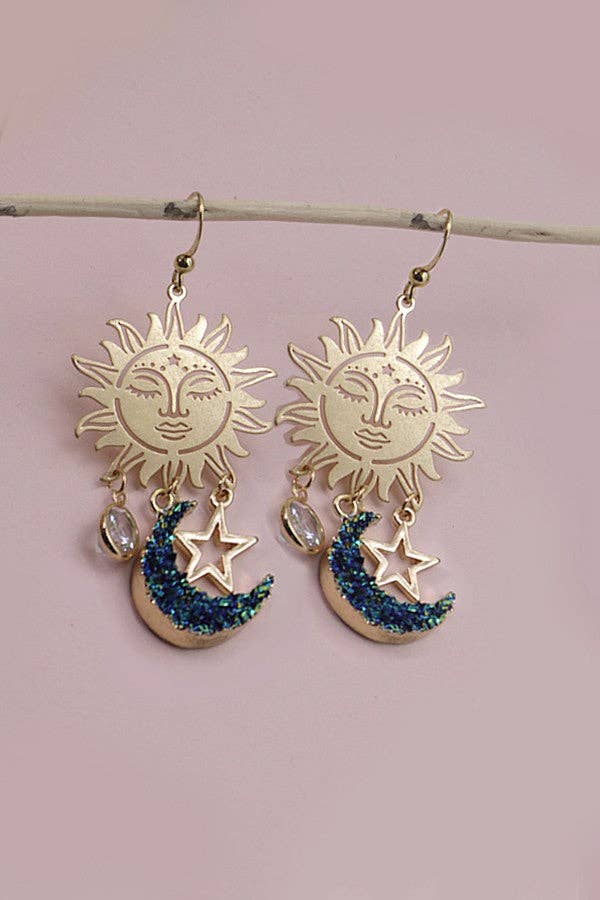 Celeste Druzy Dangles