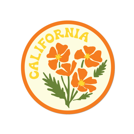 California Poppy Sticker