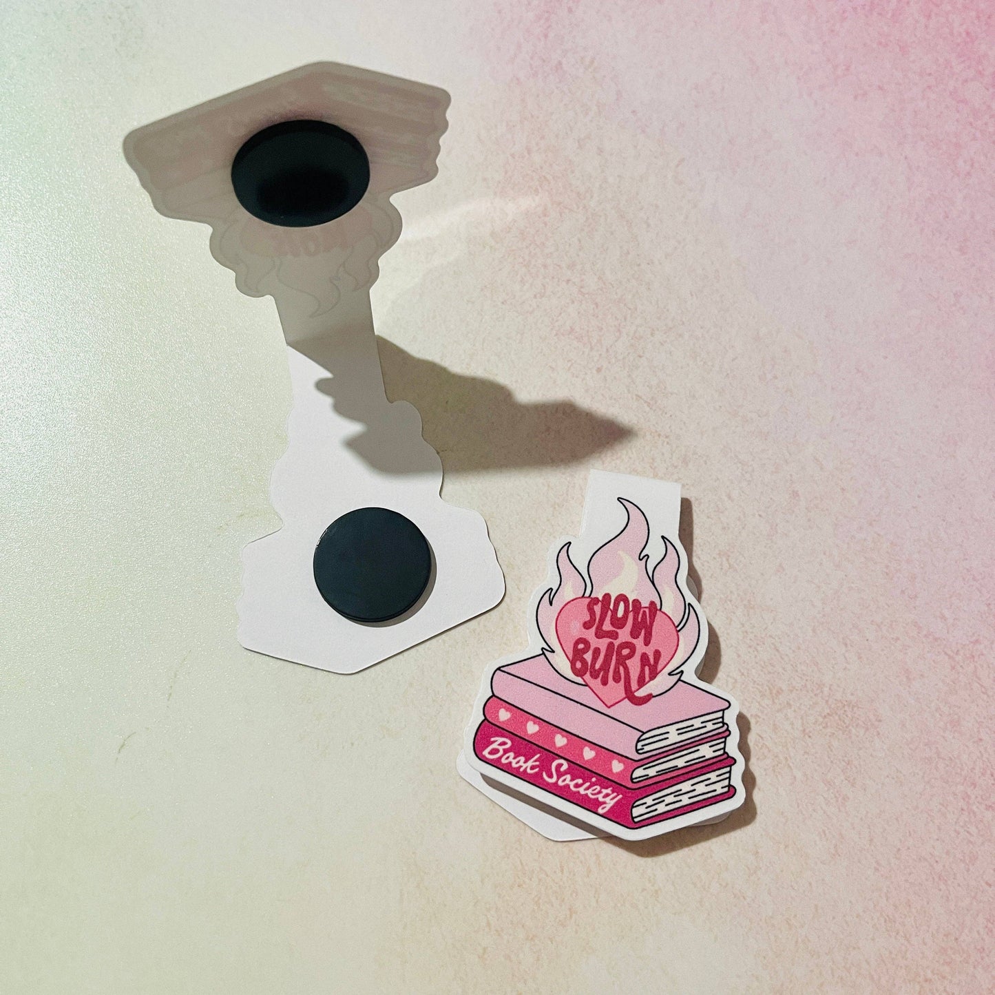 Slow Burn Book Stack Magnetic Bookmark