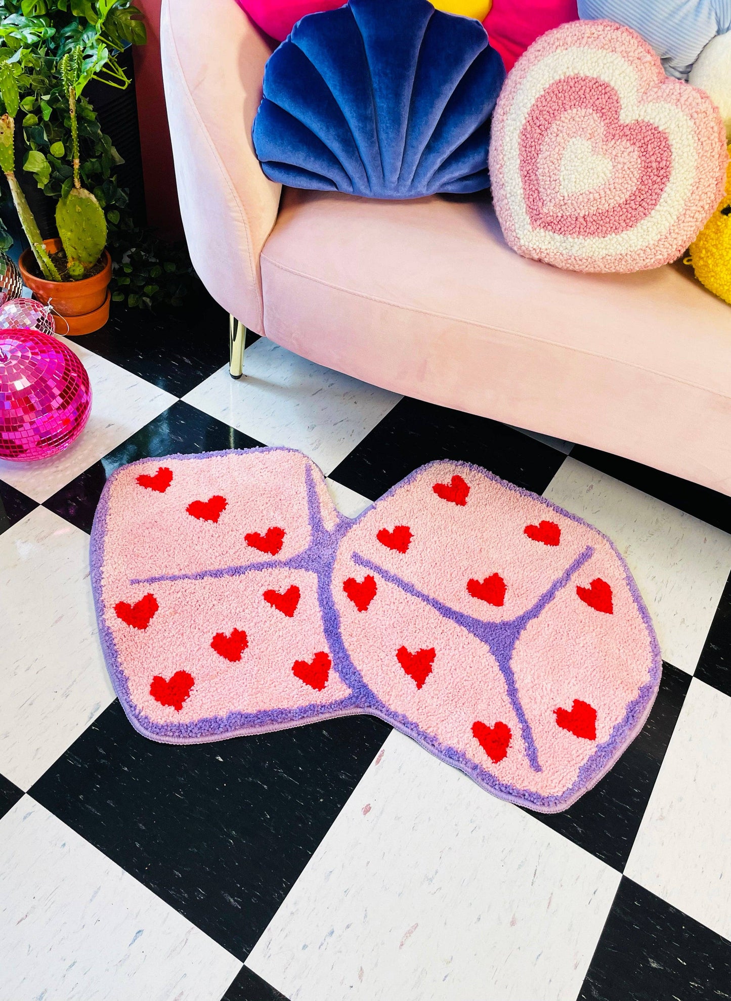 Heart Dice Rug