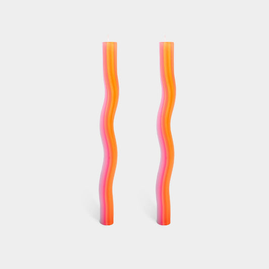 Orange & Pink Wiggle Candles - (2 Pack)