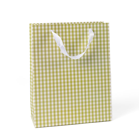 Green Gingham Gift Bag