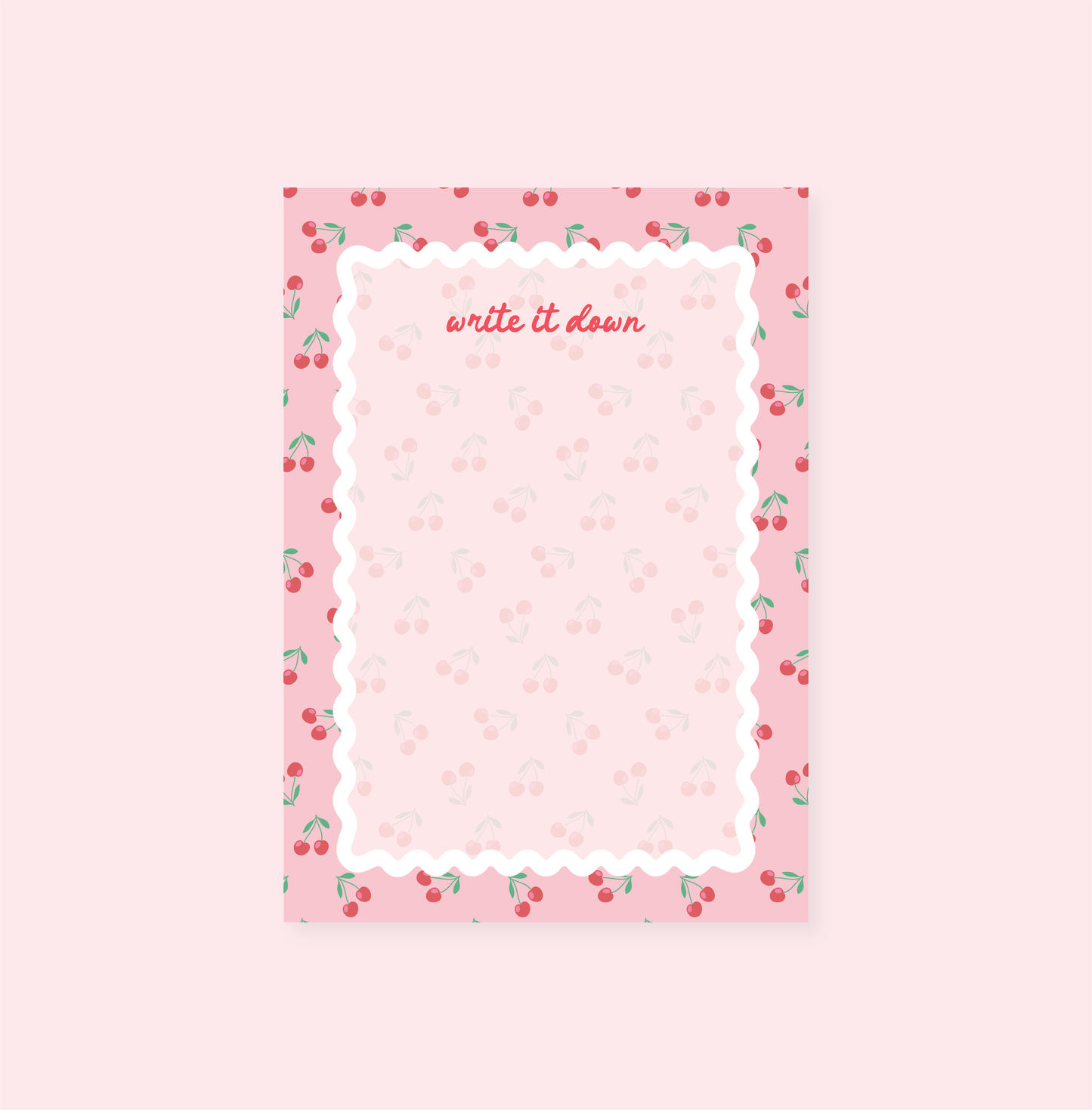 Pink Cherry Write it Down Notepad