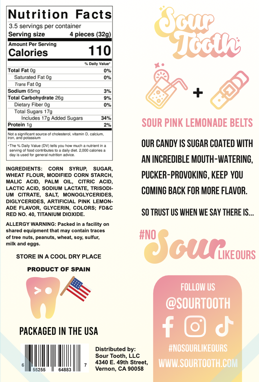 Sour Pink Lemonade Belts