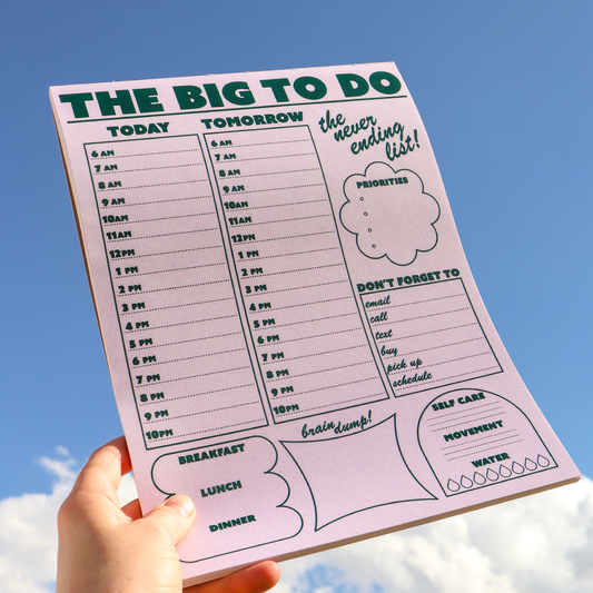 The Big To Do Daily Notepad