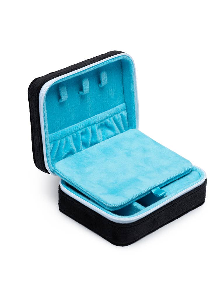 Composition Book Velvet Jewelry Zip Case