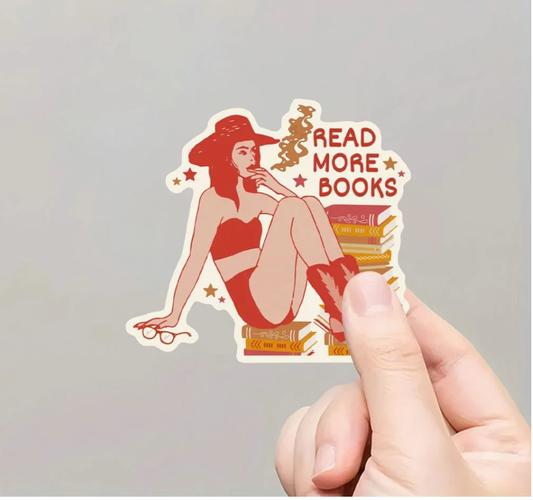 Read More Books Cowgirl Sticker