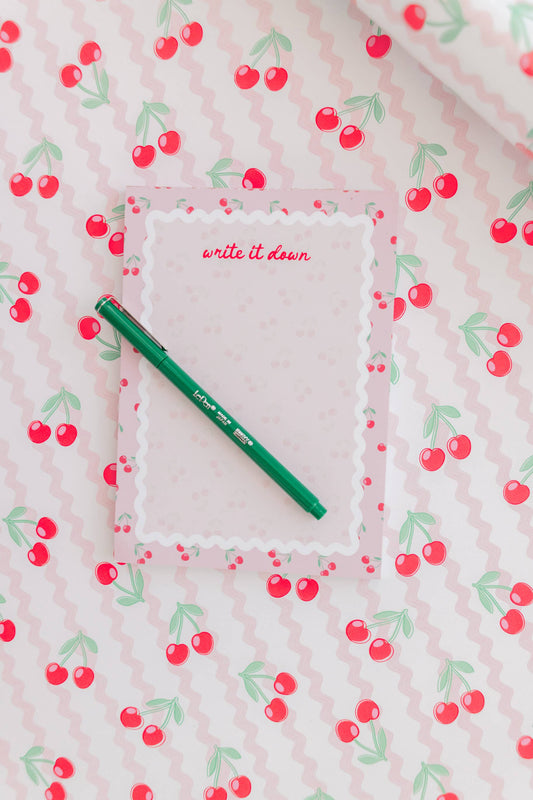 Pink Cherry Write it Down Notepad